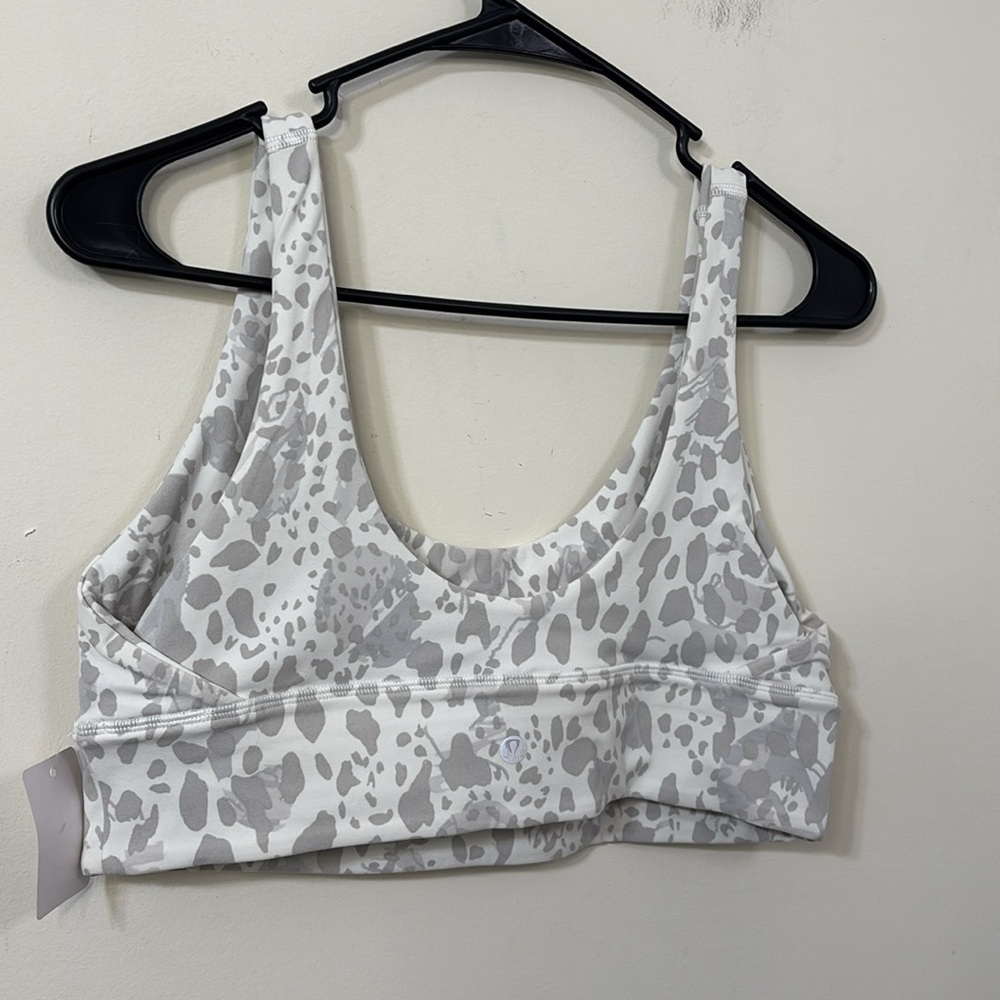 Lululemon Align V-Neck Bra Cheetah Camo Antique White Multi Size 12 NWT - Picture 6 of 7